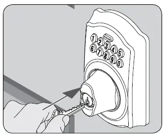schlage keypad lock manual, Key Override