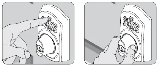 schlage keypad lock manual, To Lock