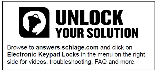 schlage keypad lock manual